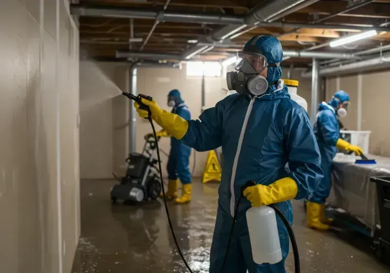 Basement Sanitization and Antimicrobial Treatment process in Clark County, KS