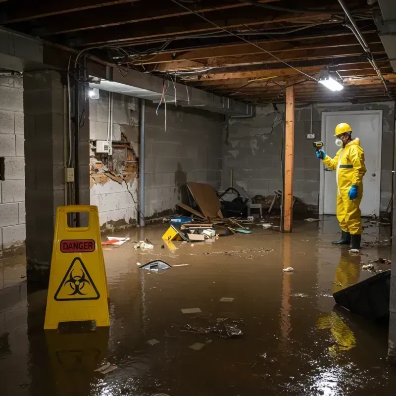 Flooded Basement Electrical Hazard in Clark County, KS Property